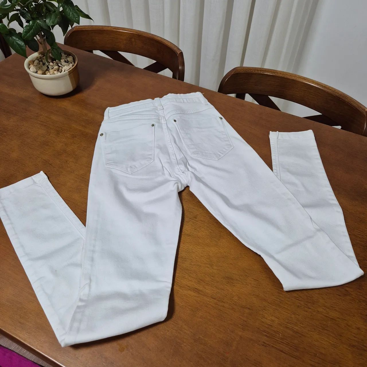 Calça em Sarja Branca 36 - Foto 2