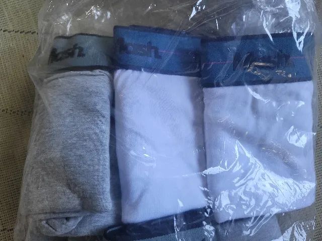 Cueca Mash Brancas e Cinzas - Novas