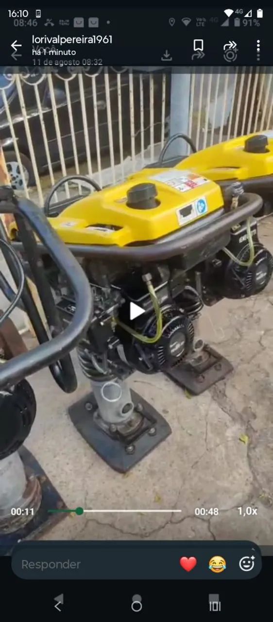 Vendo 4 Compactadores de solo
