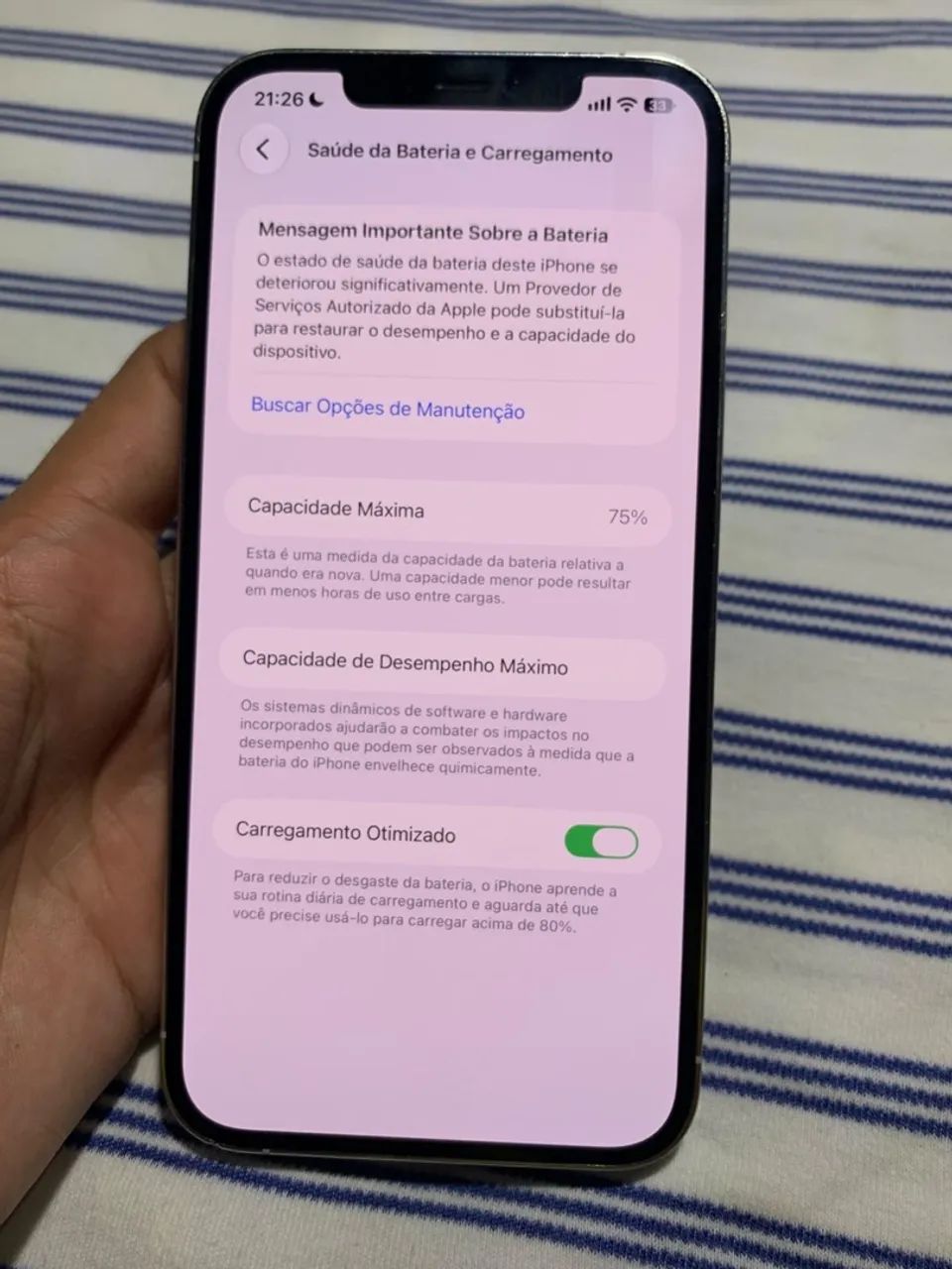 iPhone 12 Pro Max - Branco - 128GB - Foto 3