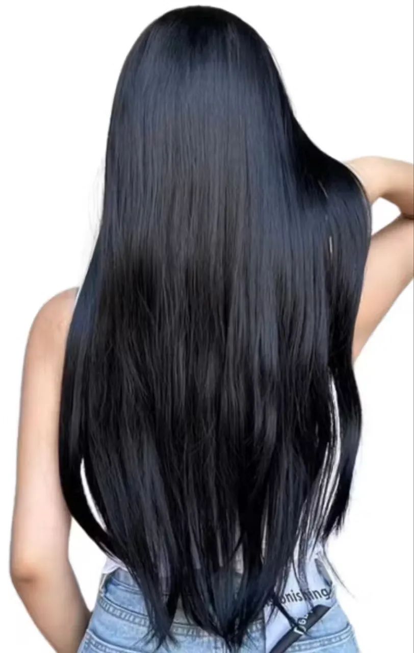 Peruca longa lisa preto - Foto 2