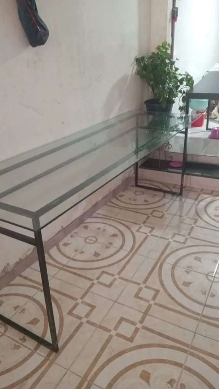 Mesa com vidro Temperado 