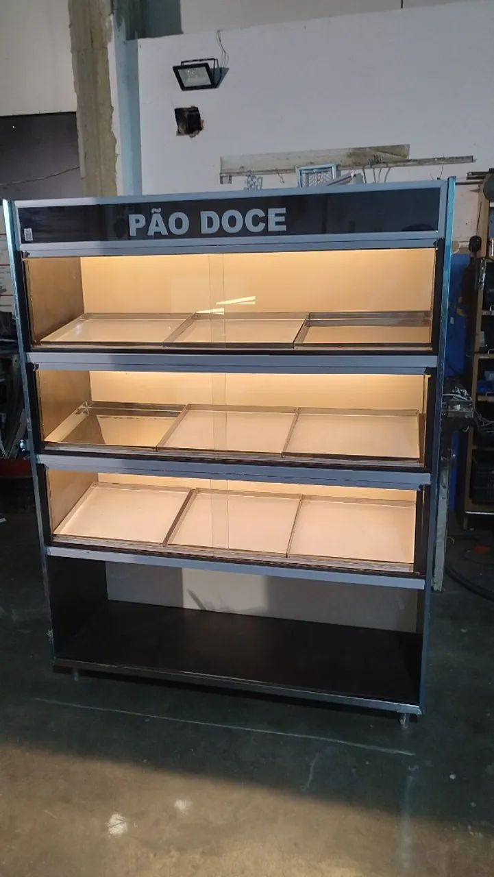 Balcão vasca exposição pães doces, rosca, bolos e outros - 140C x 180A x 47L