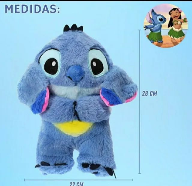 Stitch de pelúcia Que respira e Toca som - Foto 3