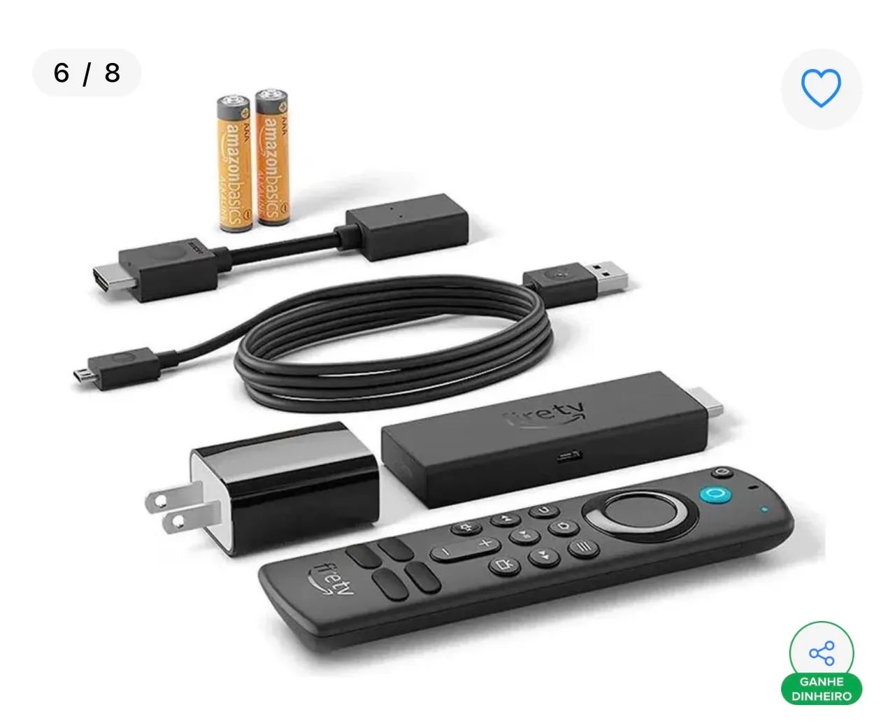 Amazon fire TV Stick 4k Ultra HD 8gb wife 6 (top de linha) - LACRADO + Nota fiscal  - Foto 2