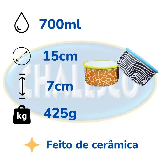 Comedouro de Cerâmica Chalesco para Cães e Gatos - Foto 2