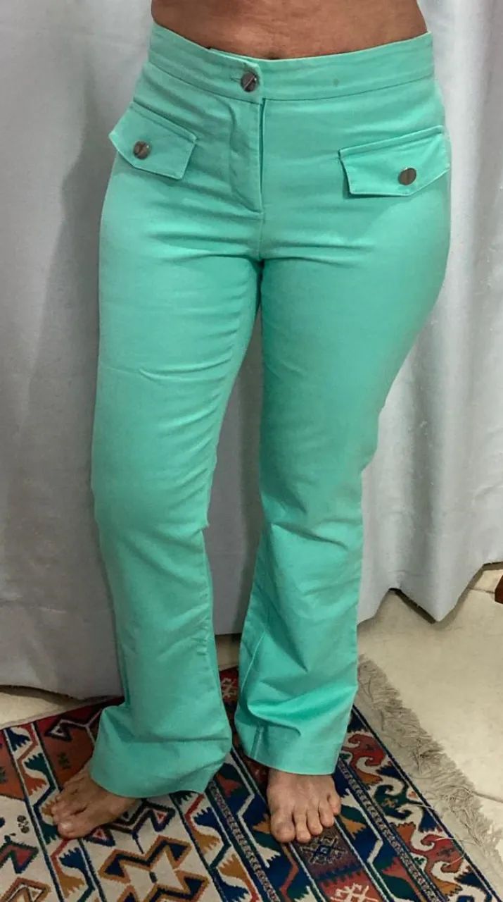 Calça verde Folic 36/38 - Foto 4