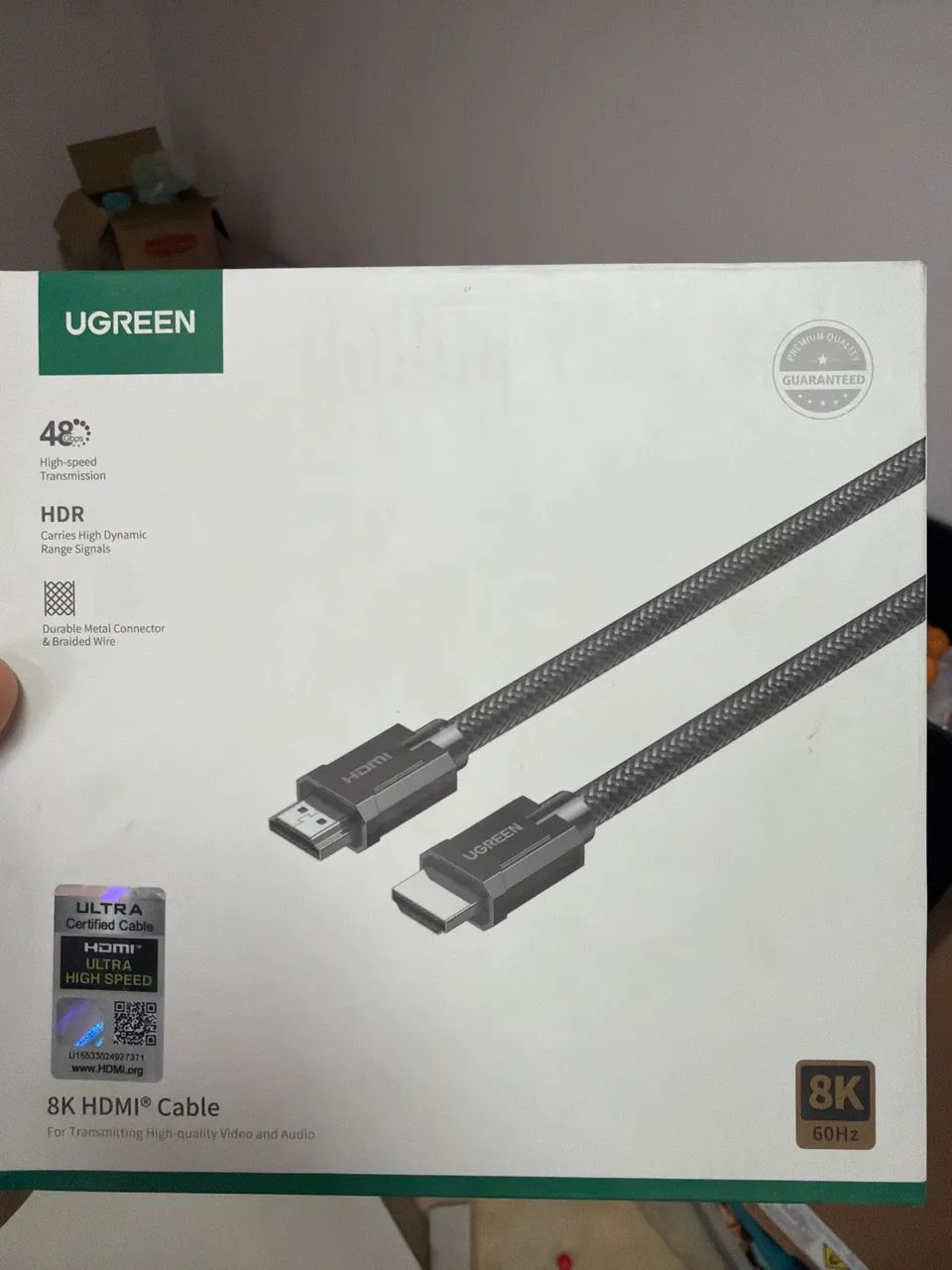 Cabo HDMI 2.1 Ugreen certificado 2m