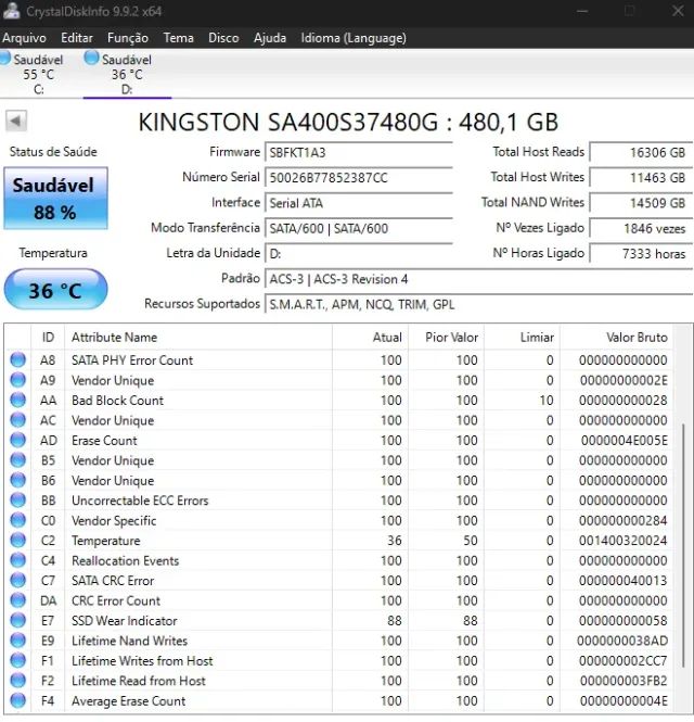 SSD Kingston 480gb - Foto 2