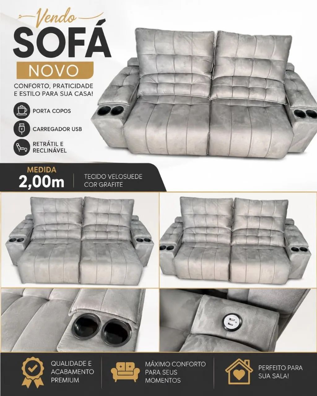 Sofa novo lindo 