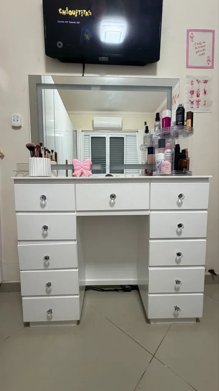 Penteadeira Camarim Luxo Espelho De Led Com Touch - Foto 4