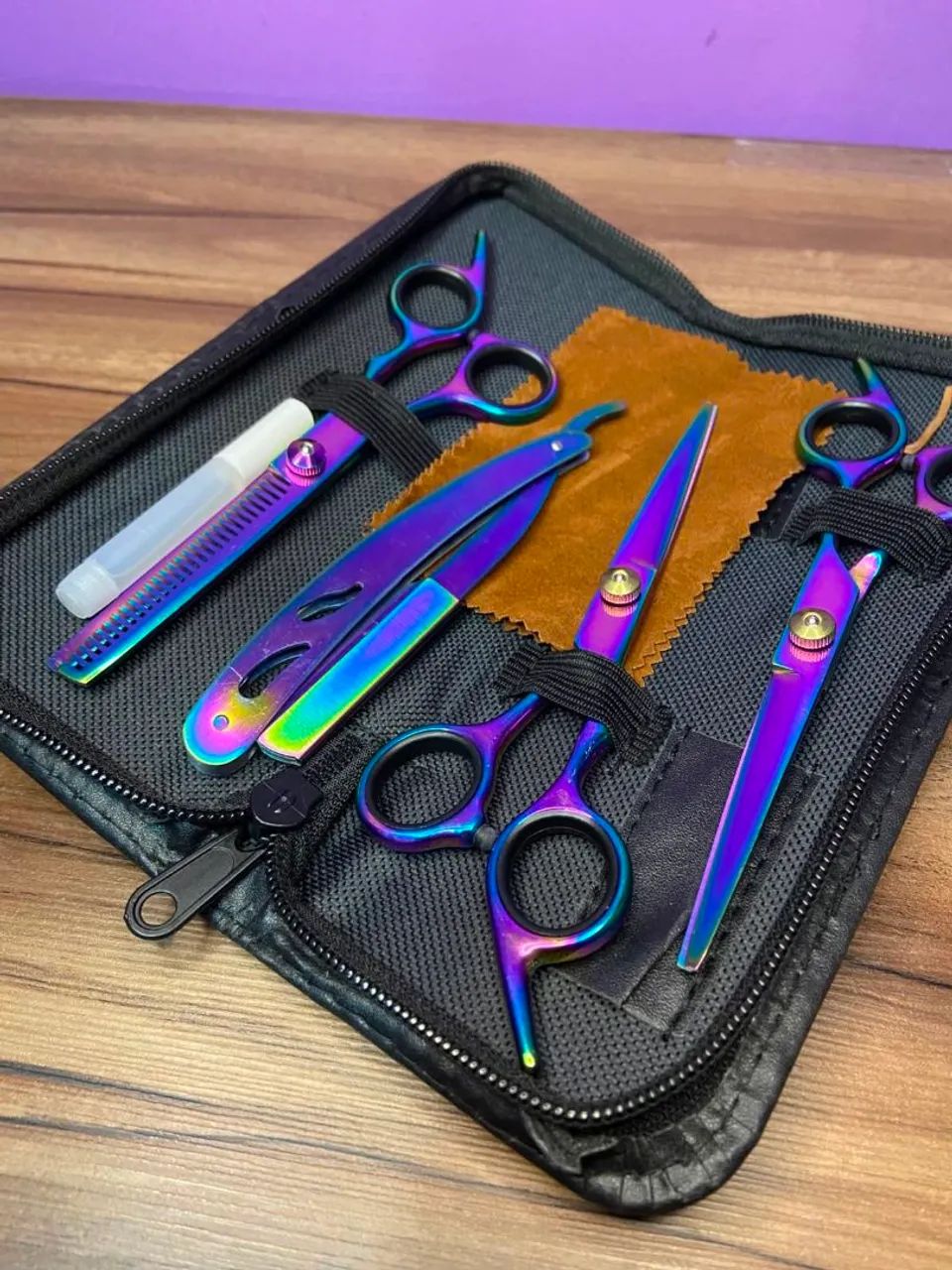 Kit Corte 3 Tesouras com Navalha Yang Lie - Foto 4