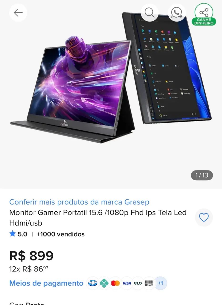 Monitor externo  - Foto 3