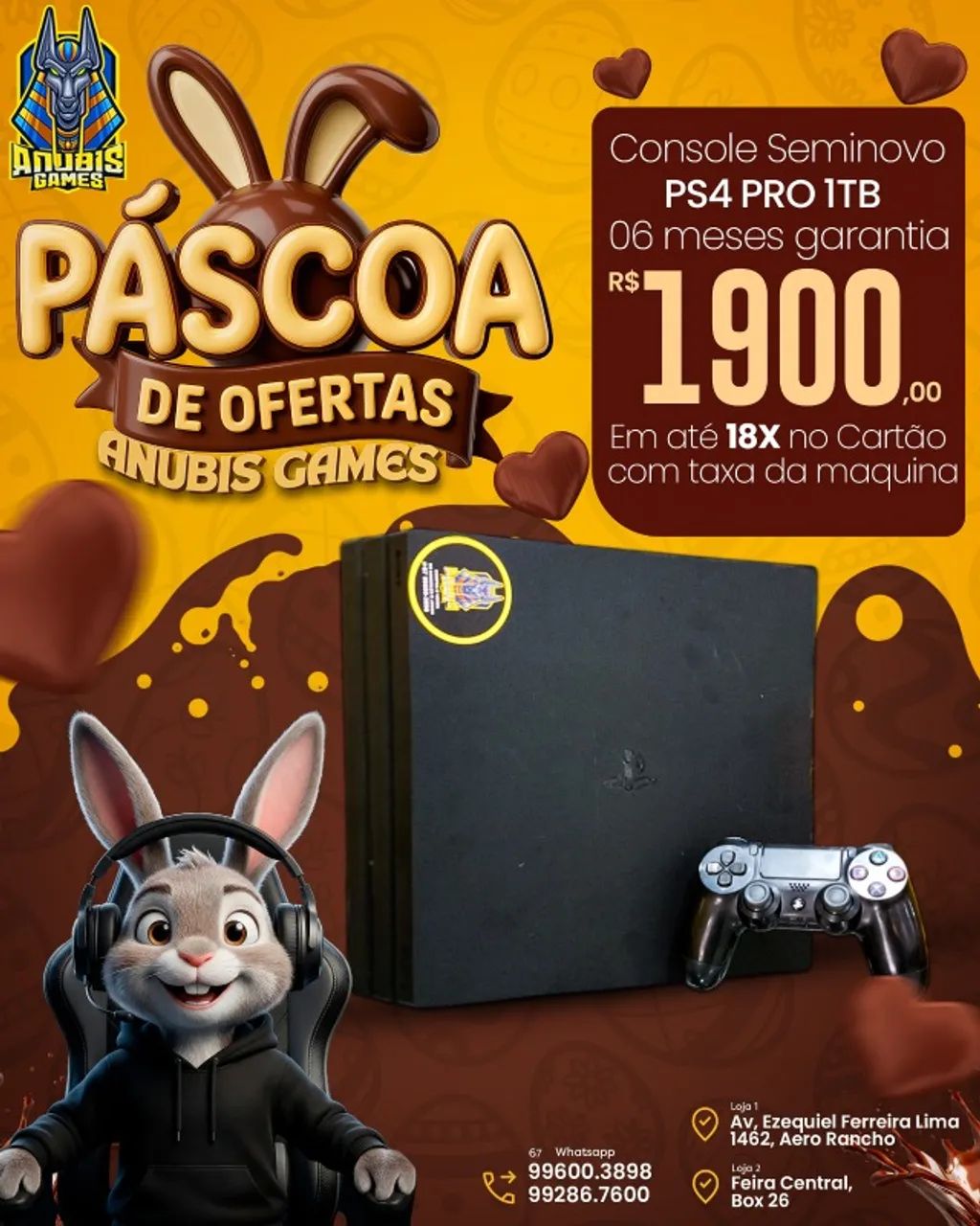 PS4 PRO 1 TB SEMINOVO