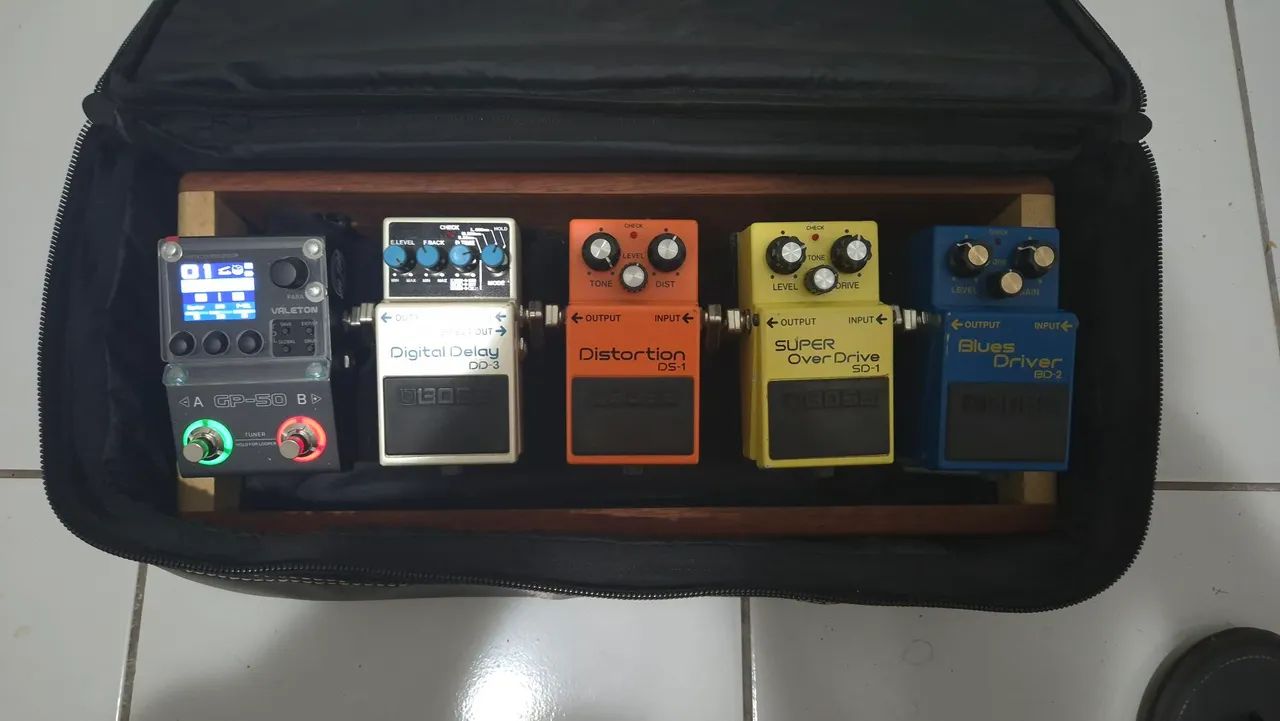 Setup de pedais e pedaleira