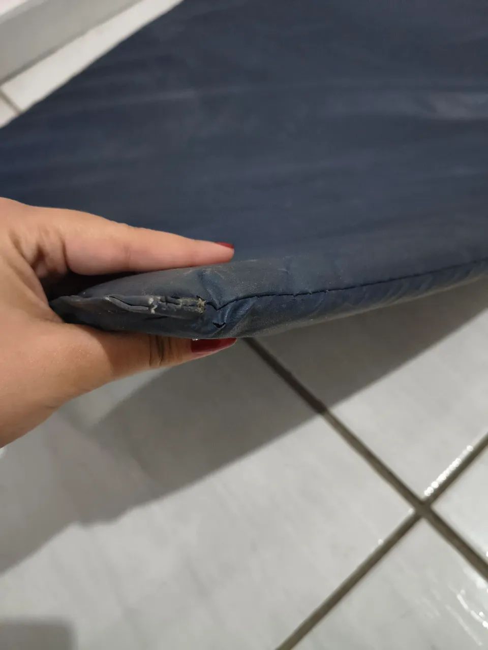 Colchonete de ginástica Maelô Sports 90x60cm (azul marinho) - Foto 3