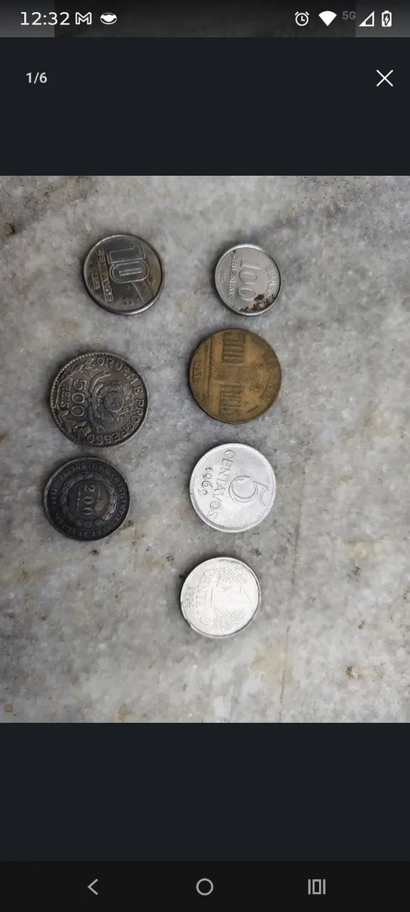 Lote 10 moedas 3 e  2 fichas  telefonicas - Foto 2