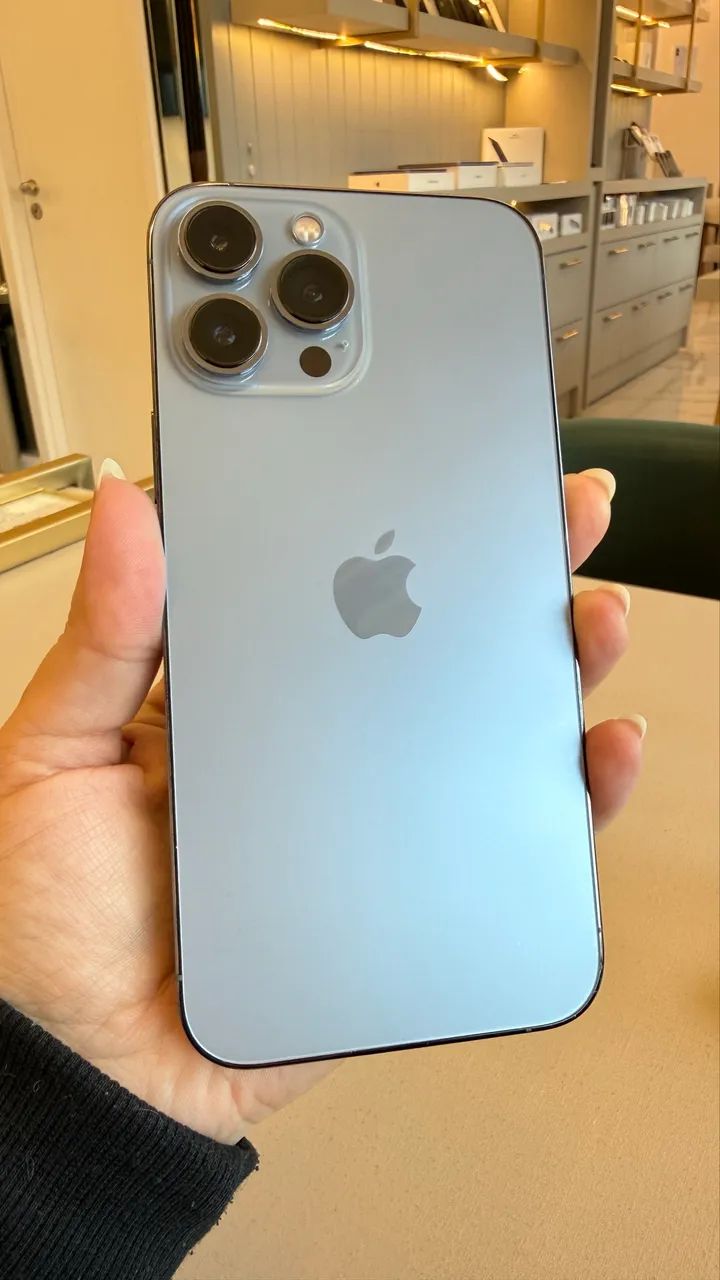 IPHONE 13 PRO MAX 512GB AZUL SEMINOVO / LOJA FÍSICA - Celulares e