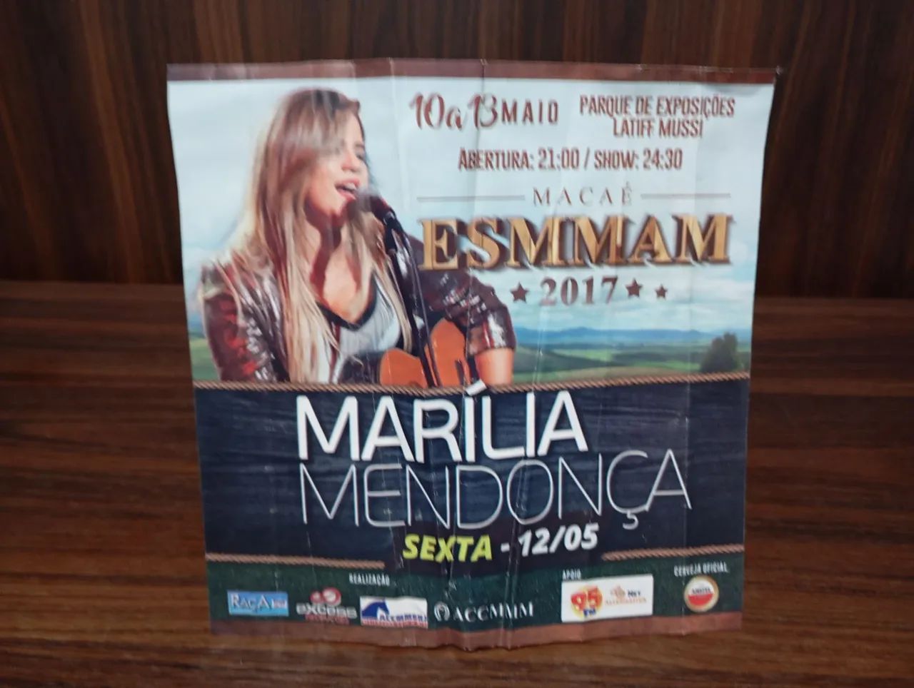 Flyer original Marília Mendonça expo Macaé RJ 2017