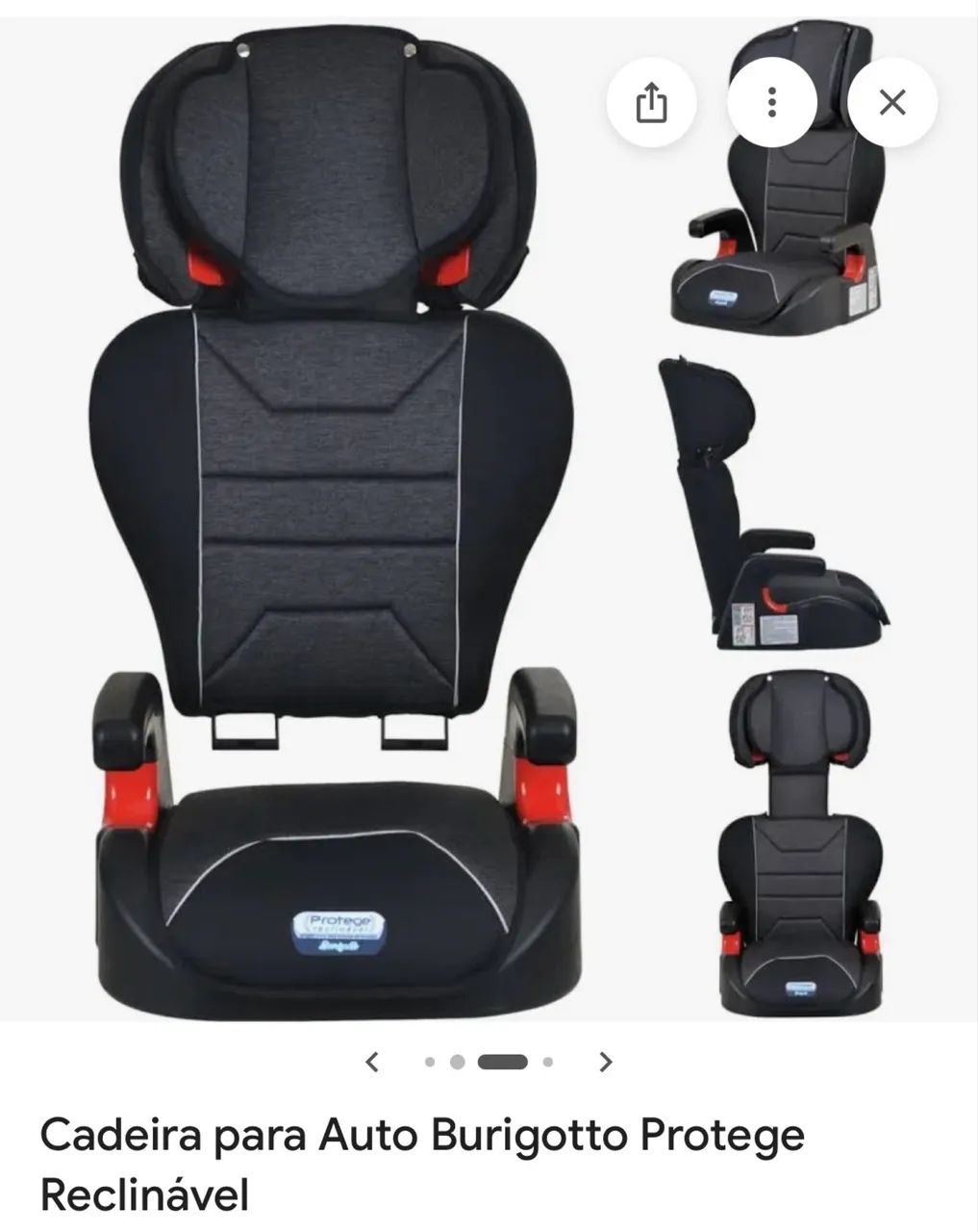 Cadeira de carro marca Burigotto 