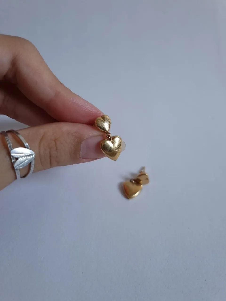Brinco Coração de Ouro 18k