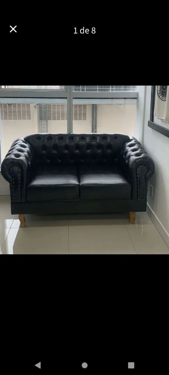 Sofá Namoradeira Chesterfield pronta entrega  - Foto 4