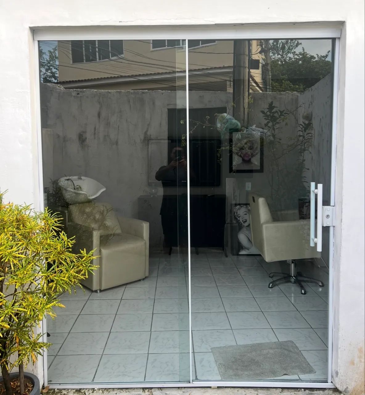 Porta blindex de correr 2 folhas  vidro transparente 180/210 