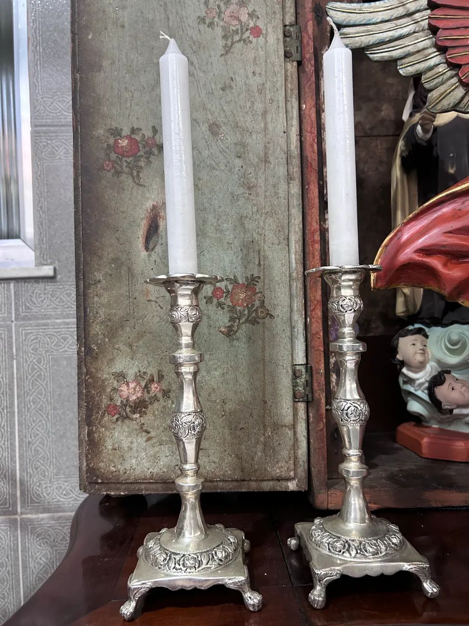 Par de castiçais antigos - Foto 2