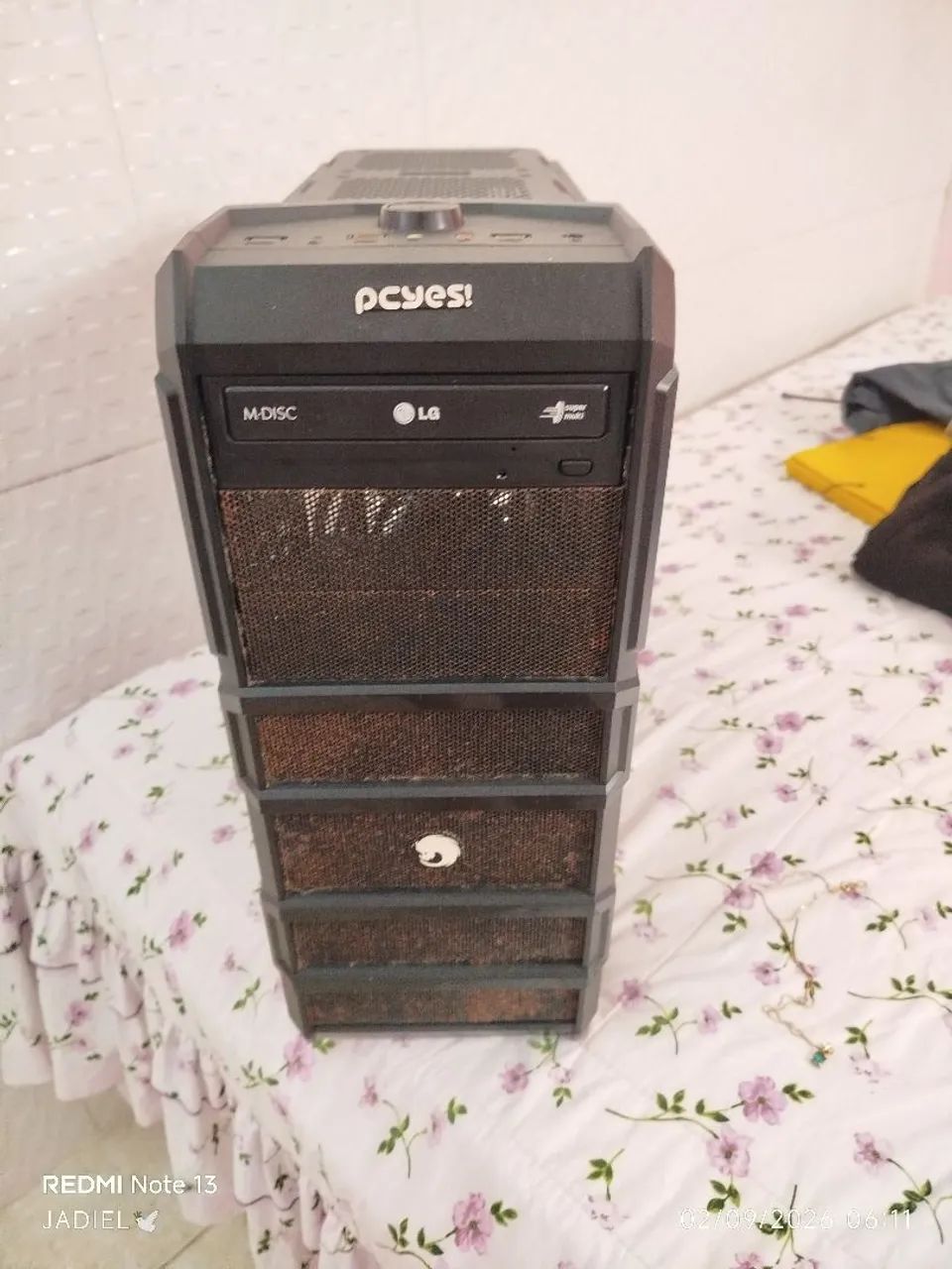 CPU, processador i3,fonte 600w, memória ddr3 4gb e placa mãe com defeito 