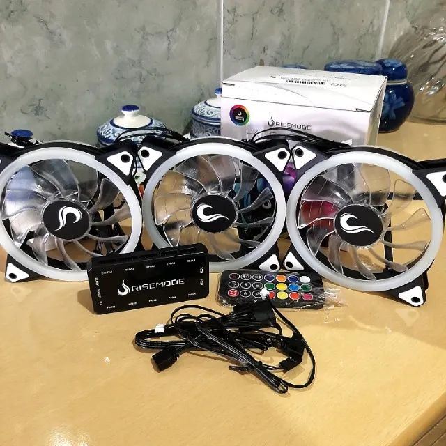 OFERTA DA SEMANA - Kit 3 Fans ARGB + Controladora e Controle - Foto 3
