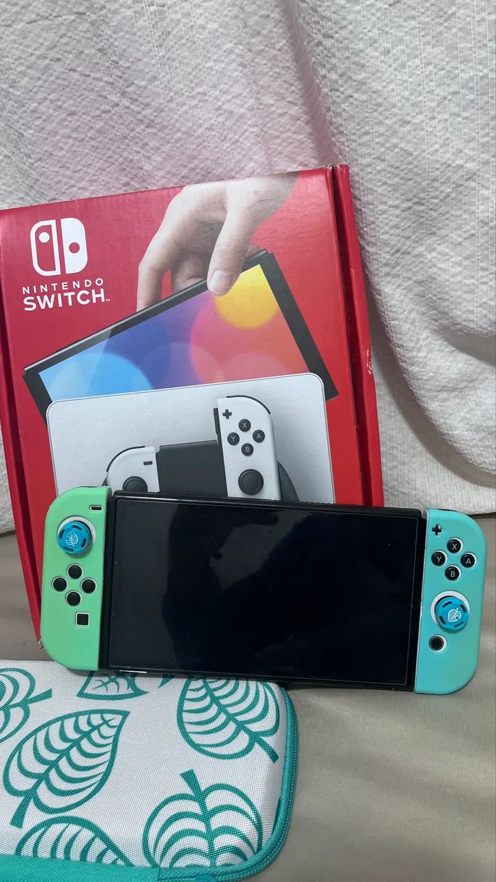 Nintendo Switch OLED impecável + caixa e acessórios - Foto 3