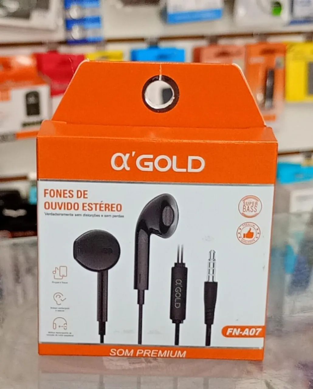 Fone De Ouvido P2 Estéreo Super Bass Com Microfone - Novo