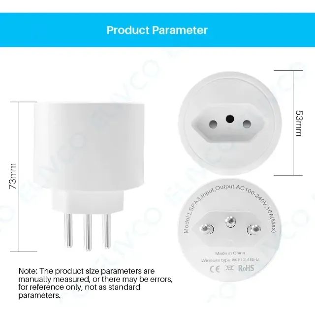 Tomada inteligente Wifi 16A Bivolt padrão brasileiro     Compatível com Amazon Alexa e Ass - Foto 2