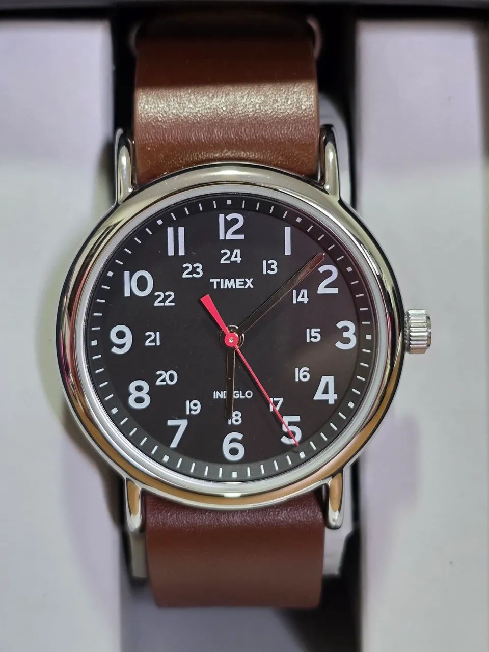 Relógio Timex Weekender 38 mm Pulseira de Couro