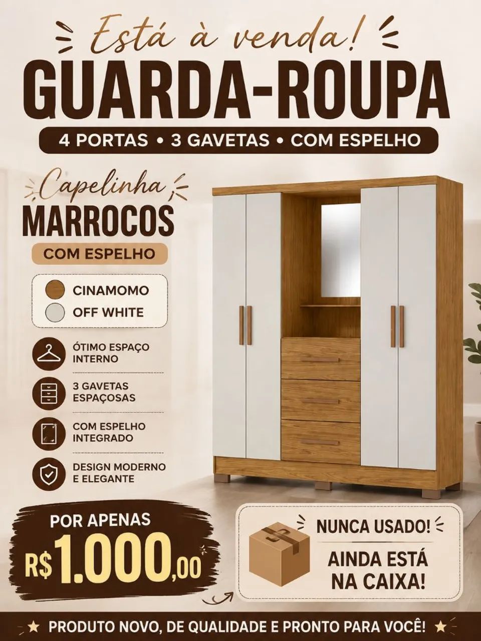 Guarda roupa casal.