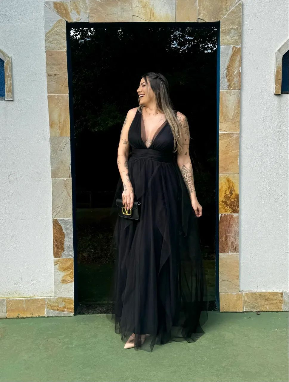 Vestido de festa impecável 42/44 (passo cartão)