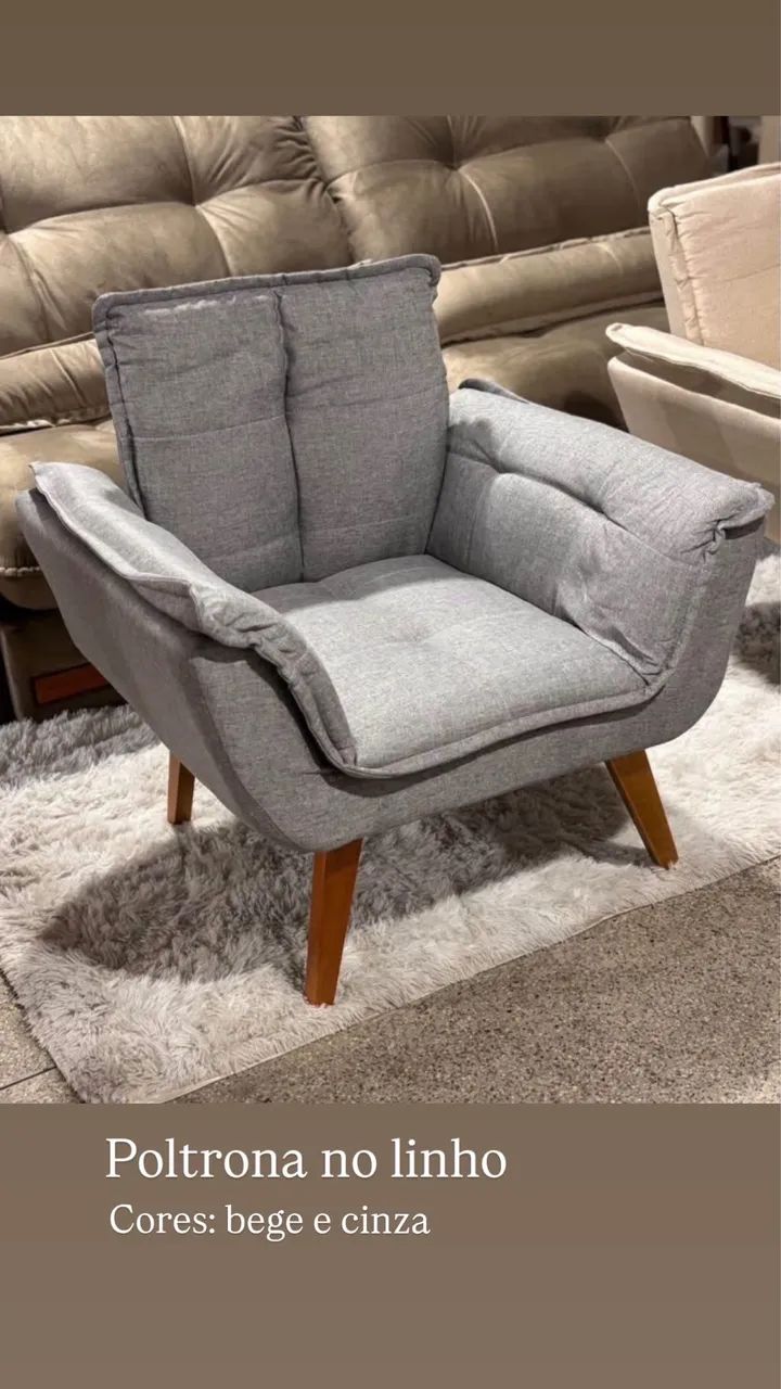 Poltrona decorativa Opala 12x R$ 49,99 - Foto 2