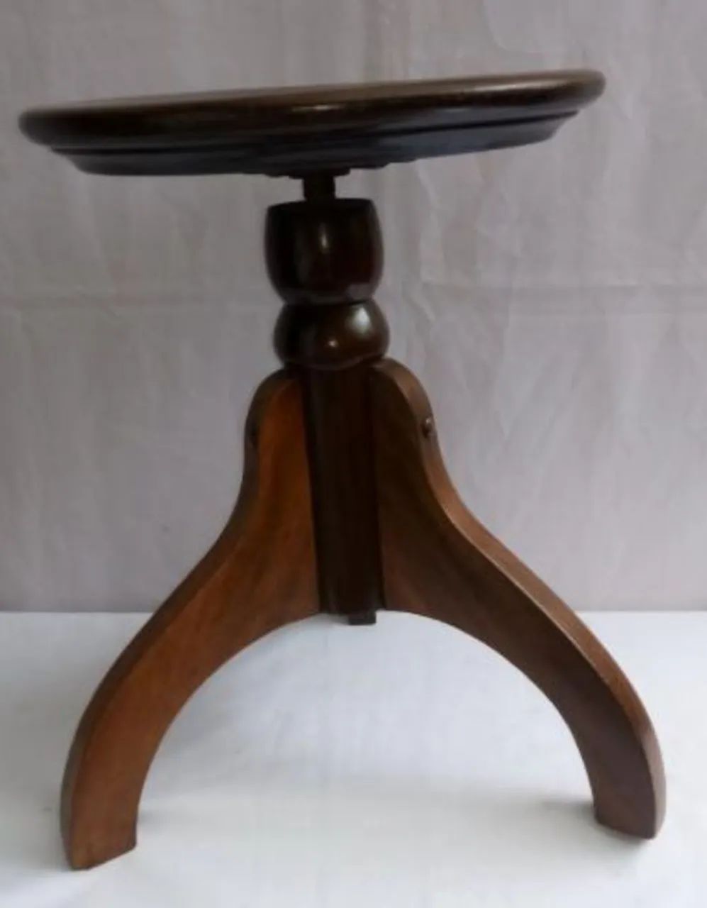 Banqueta de piano madeira maciça 