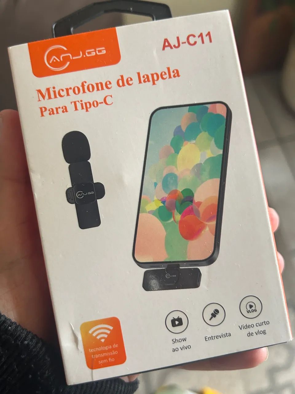 Microfone de Lapela Tipo C - Foto 3