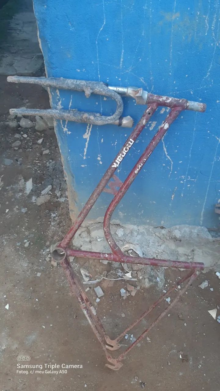 Quadro bicicleta monark antiga 