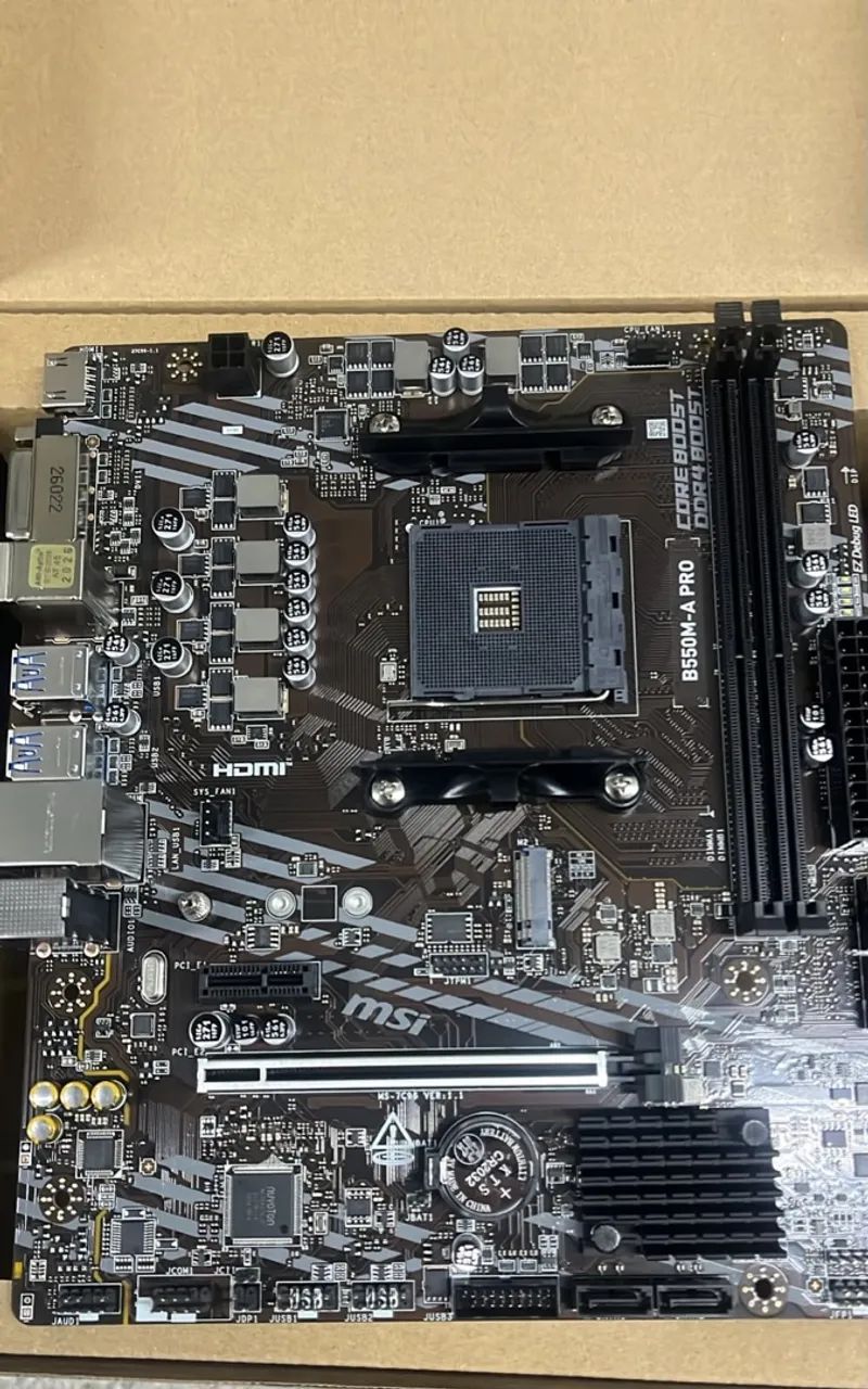 Kit upgrade Ryzen 5500+ B550m msi sem memória  - Foto 3