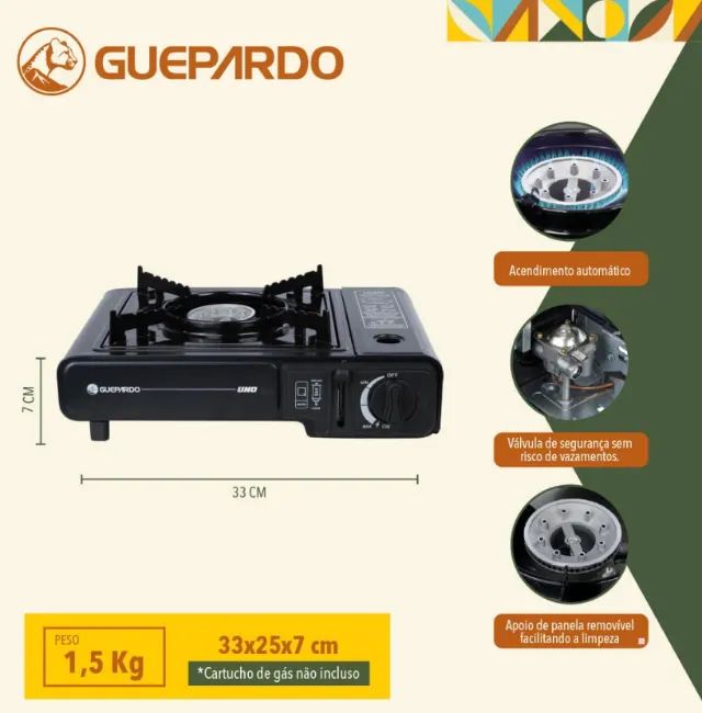 Fogareiro com Ignição Automática UNO Guepardo - Foto 2