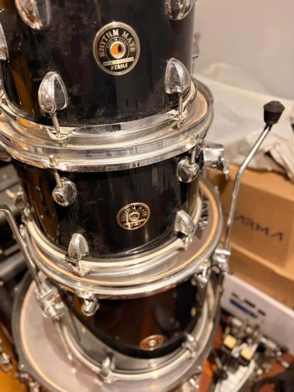 Bateria Tama Rhythm Mate Preta Maravilhosa
