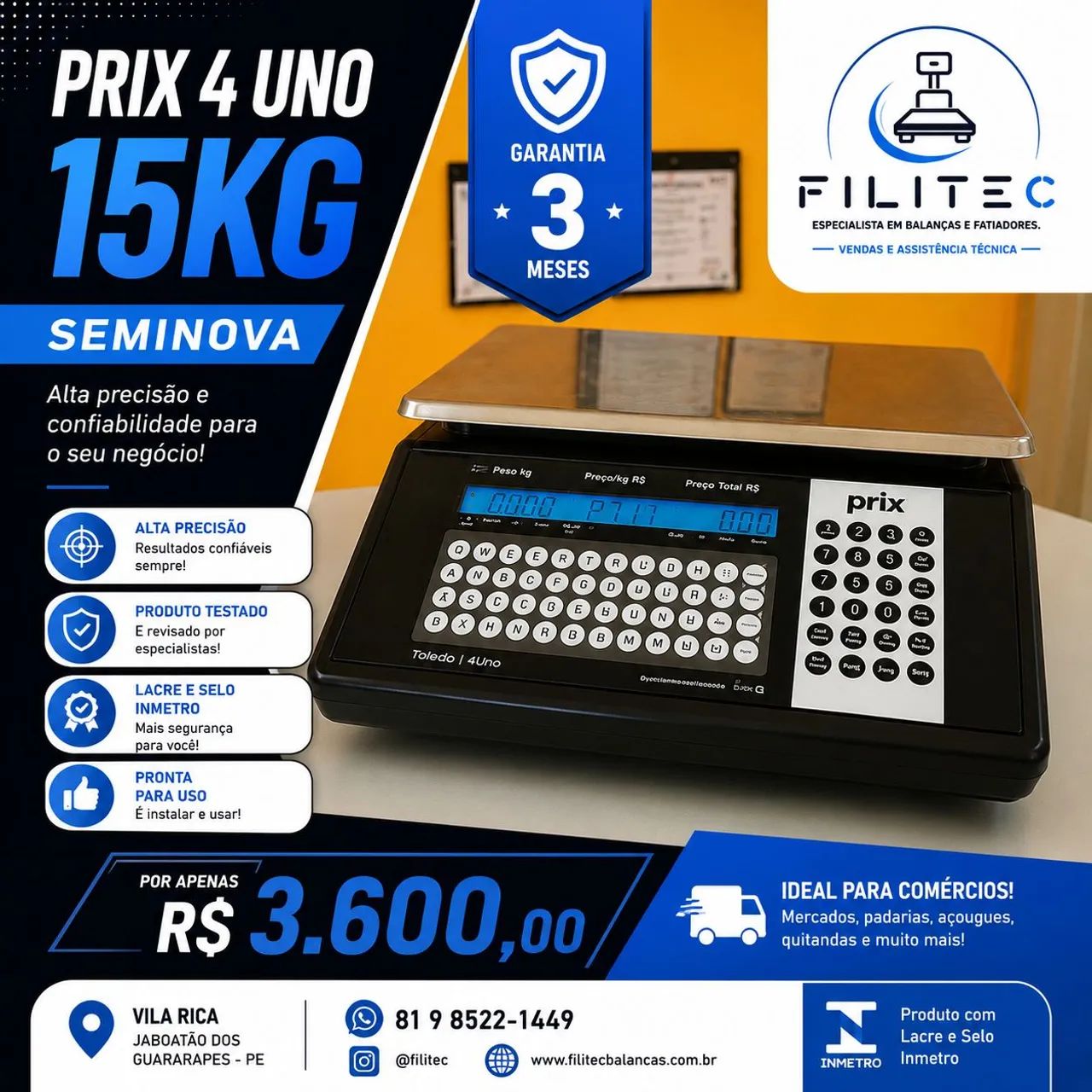 Balança Toledo Prix 4 de impressora  - Foto 2