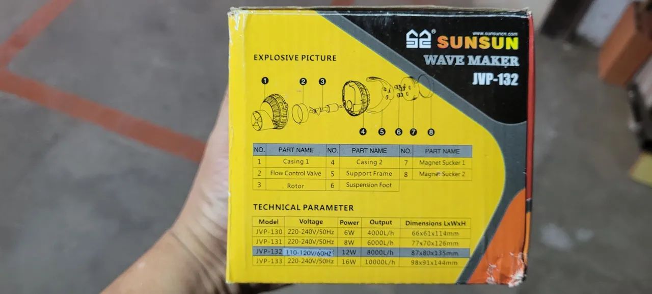 MOVIMENTADOR DE ÁGUA WAVEMAKER 8000L/H SUNSUN JVP-132  - Foto 5