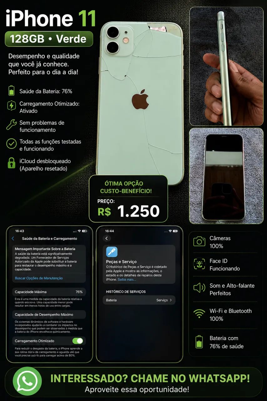 iPhone 11 128 GB funcionando tudo  - Foto 5