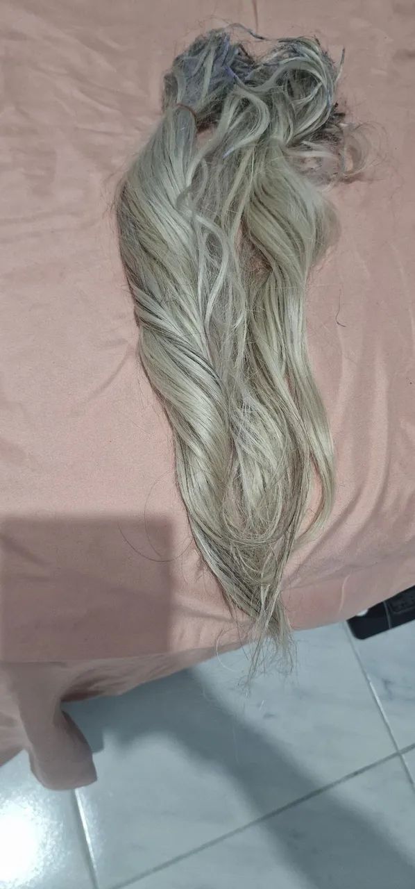 Mega hair loiro platinado pérola  - Foto 2