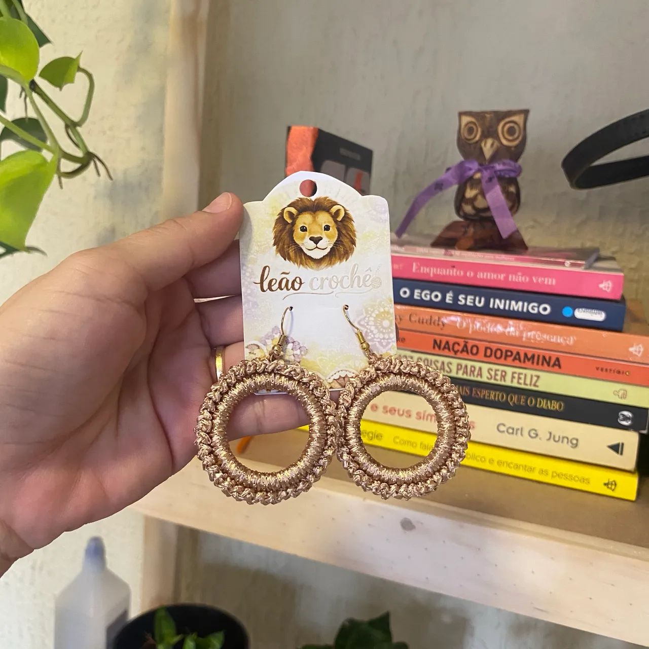 Brincos de crochê 