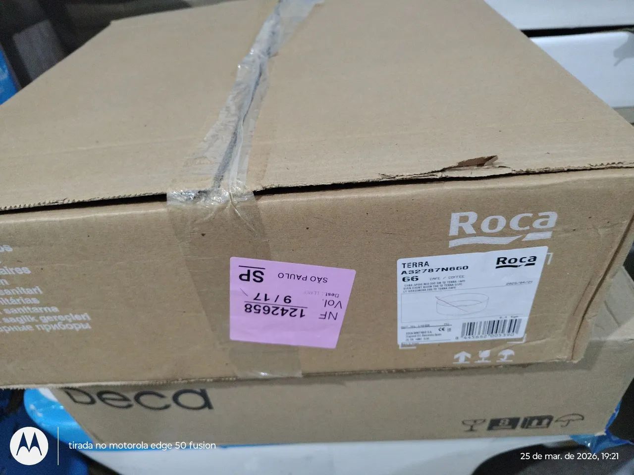 Cuba para Banheiro de Apoio Louça Redonda Cafe 39cm Terra Roca - Foto 4