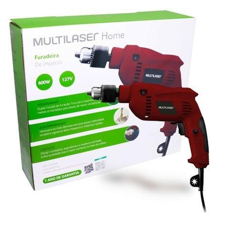 Furadeira Elétrica de Impacto HO033 Multilaser 600W 127V Mandril 3,8 Pol e 2 Velocidades
